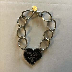 Idlewild Upcycled Jewlery 
Black Prada Heart with silver chain
